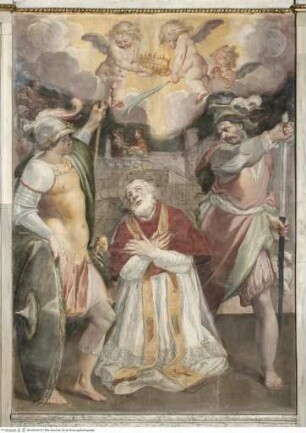 Freskenzyklus zum Leben des heiligen Papst Anicetus, Die Enthauptung des heiligen Anicetus