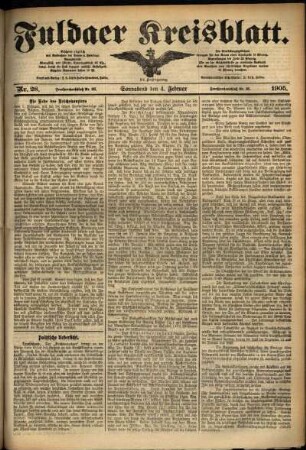 Ausgabe vom Samstag, den 04. Februar 1905.