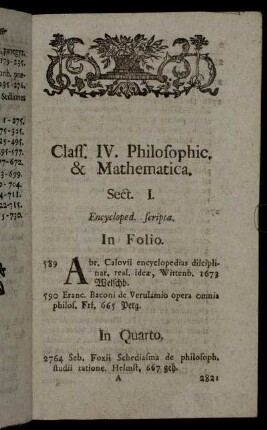 Sect. I. Encycloped. Scripta.