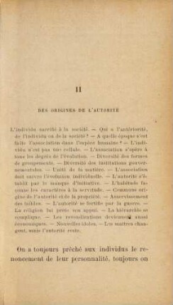 II Des Origines De L'Autorité