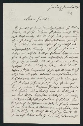 139r-140v, Brief: Jena den 1. (3.) December 1871
