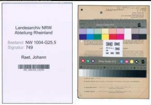 Entnazifizierung Johann De Raet , geb. 14.03.1890 (Schuhmacher)