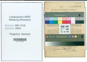 Entnazifizierung Gerhard Fingerhut , geb. 04.05.1880 (Geschaeftsmann)