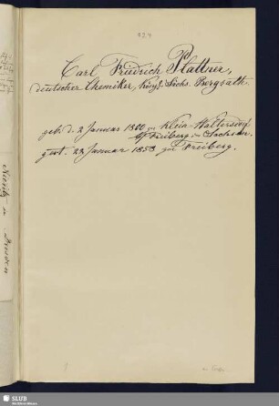 124. Plattner, Carl Friedrich