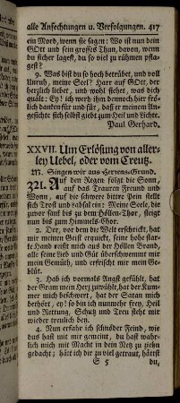 XXVII. Um Erlösung von allerley Uebel, oder vom Creutz.