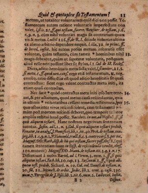 Dissertatio Juridica, De Requisitis, Et Ordinatione Testamentorum Solennium