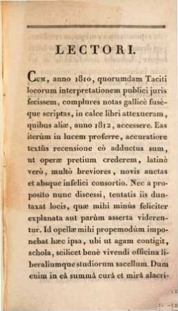 Quaedam C. Cornelii Taciti loca notis tentata