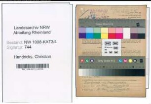 Entnazifizierung Christian Hendricks , geb. 12.06.1907 (Arbeiter)