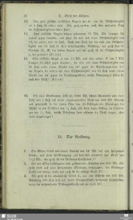 XI. Die Reibung