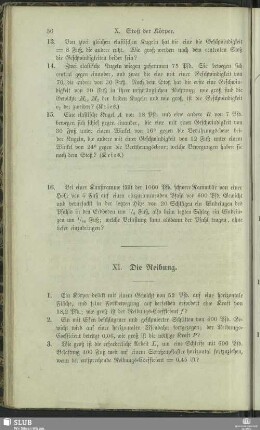 XI. Die Reibung