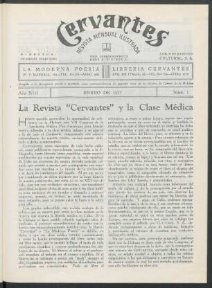 La revista "Cervantes" y la clase médica