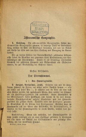 Astronomische Geographie : ein Lehrbuch angewandter Mathematik