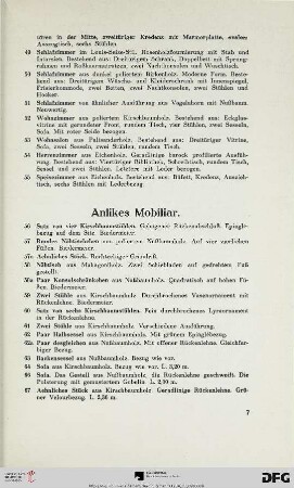 Antikes Mobiliar (Nr. 56-154)