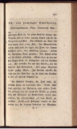 Acht und zwanzigste Schilderung.