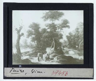 Teniers (David d.J.), Landschaft mit drei Bauern (Wien KhM 865dfbde8a)