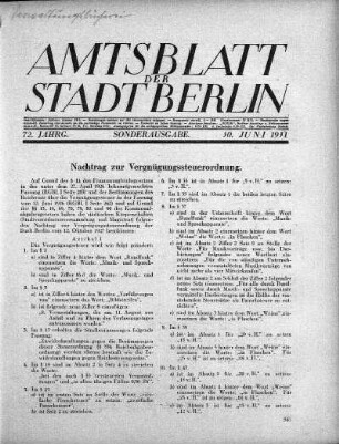 Sonderausgabe, 30. Juni 1931