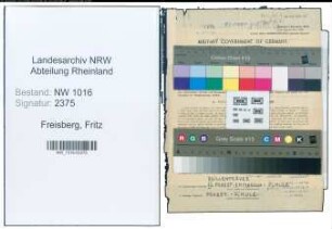 Entnazifizierung Fritz Freisberg , geb. 04.06.1889 (Schulrektor)