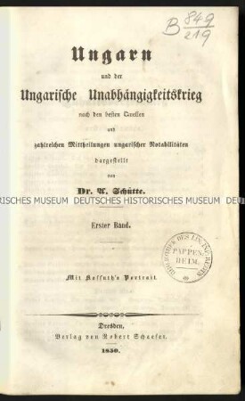 Abhandlung über die Geschichte Ungarns