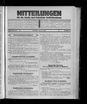 Jahrgang 1931, Hamburg, den 12. April, Nummer 15