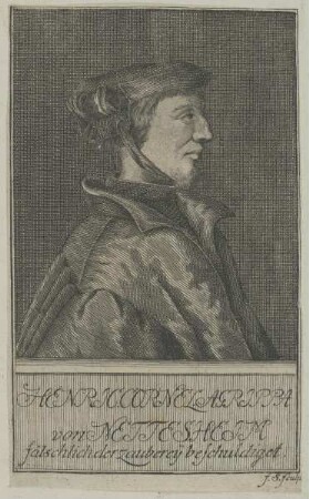 Bildnis des Henric. Cornel. Agrippa von Nettesheim