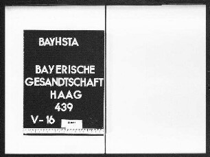 Abschriften von Denkschriften verschiedener Gesandter an die Generalstände