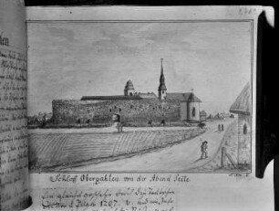 Vaterländische Merkwürdigkeiten — Schloß Oberpahlen von der Abendseite