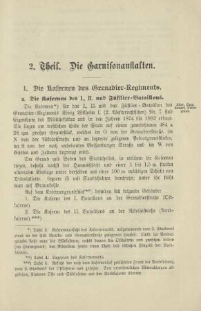 2. Theil: Die Garnisonanstalten