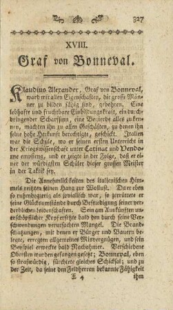 XVIII. Graf von Bonneval.