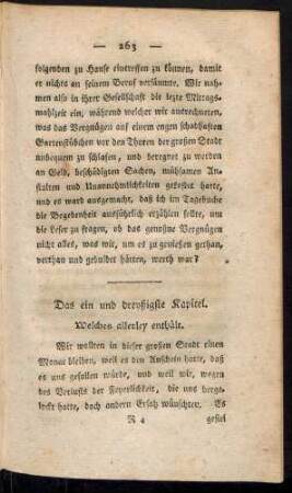 Das ein und dreyßigste Kapitel. Welches allerley enthält.