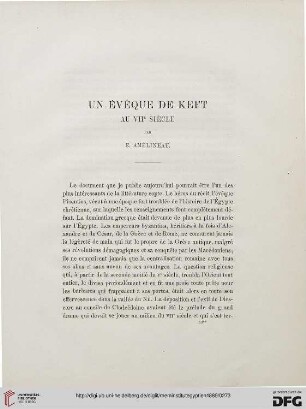 2: Un évêque de Keft au VIIe siècle