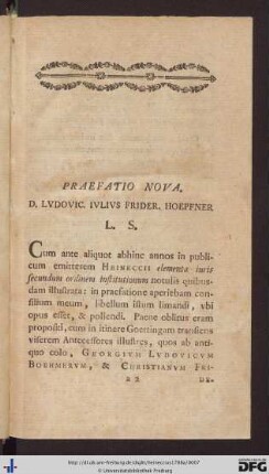 Praefatio Nova.