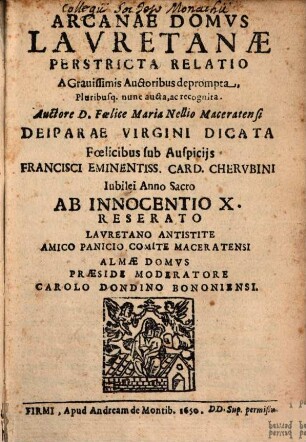 Arcanae Domus Lauretanae perstricta Relatio