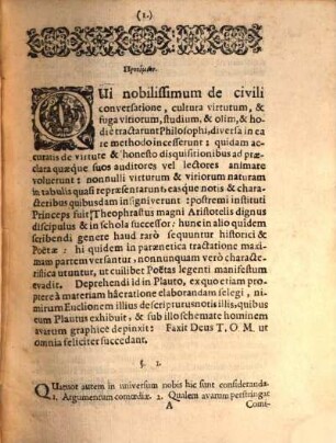 Euclio Plautinus, Sive Idea hominis avari