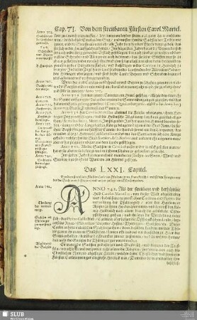 Das LXXI. Capitel