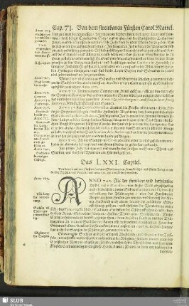 Das LXXI. Capitel