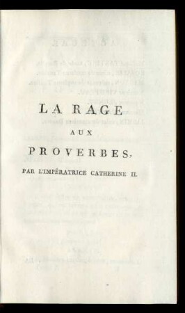 La Rage Aux Proverbes