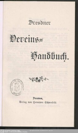 1900: Dresdner Vereins-Handbuch