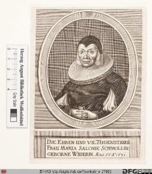 Bildnis Maria Salome Schmoll, geb. Wider