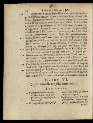 Caput. VI. Quibus modis regalia amittantur