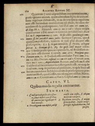 Caput. VI. Quibus modis regalia amittantur