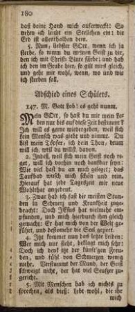 Abschied eines Schülers