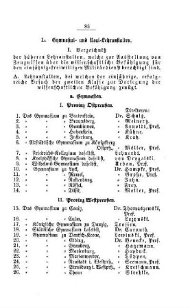 Gymnasial- und Real-Lehranstalten