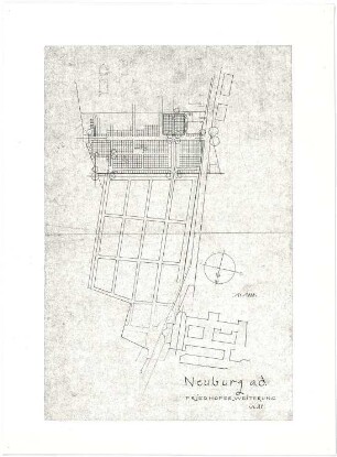Döllgast, Hans; Neuburg an der Donau (Bayern); Friedhofssiedlung - Lageplan