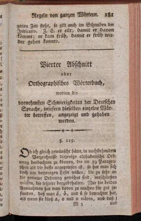 Vierter Abschnitt oder Orthographisches Wörterbuch,[...]