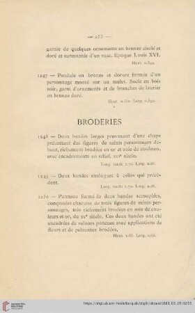 Broderies (Nr. 1248 - 1256)