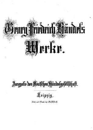 Georg Friedrich Händel's Werke. 85, Ariodante : opera