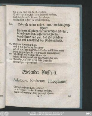 Siebender Aufftritt.
