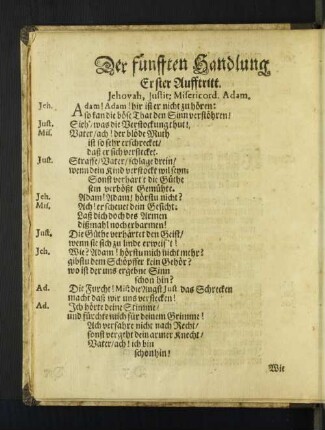 Der fünfften Handlung Erster Aufftritt. [u. a.]