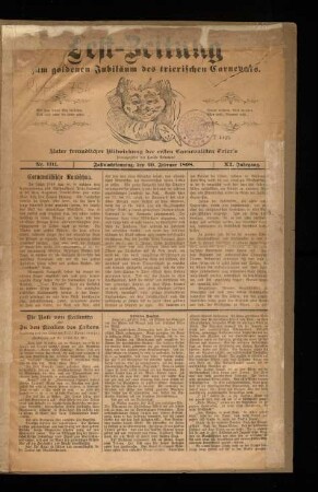 Fest-Zeitung zum goldenen Jubiläum des trierischen Carnevals