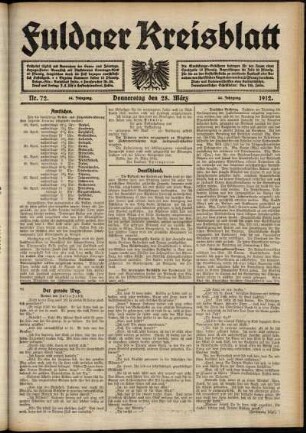 Ausgabe vom Donnerstag, den 28. März 1912.